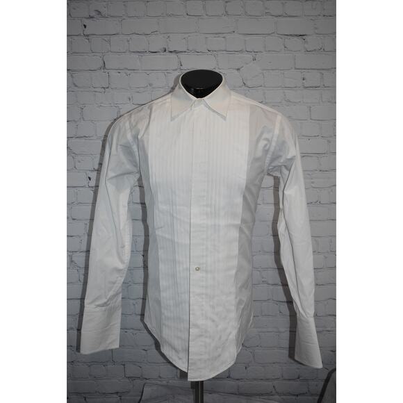 Brooks Brothers Dress Shirt Mens Size Medium 15.5-34 Slim Fit French Cuffs - Picture 2 of 7